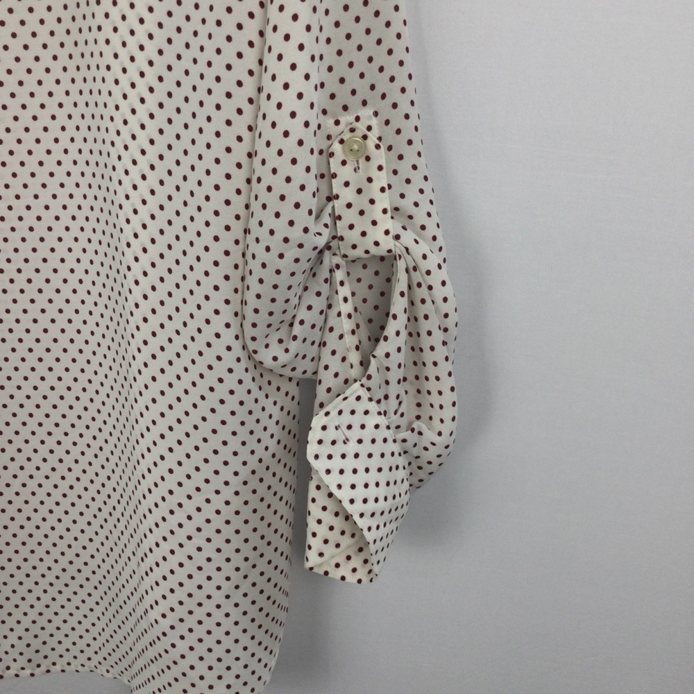 Loft Polka Dot Top Blouse Petite womens size M petite - Picture 5 of 5